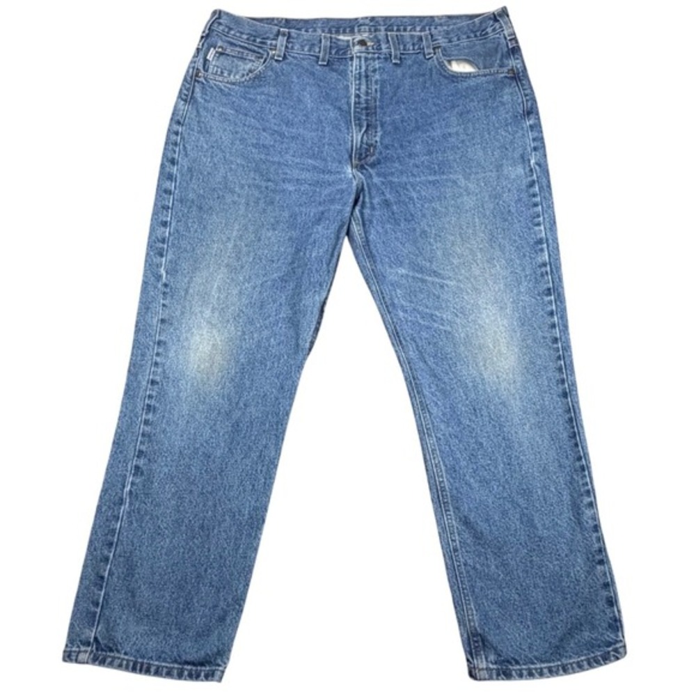 Carhartt B18 DST Men's W44xL30 Denim Jeans Traditional Fit Light Wash Workwear
